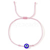 Glass Evil Eye Bead Braided Bracelets SG7290-3-1