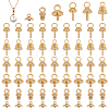 60pcs 6 styles Brass Cup Pearl Peg Bails Pin Pendants FIND-AR0005-35-1