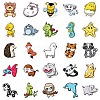 50 Pieces Cartoon Animal Graffiti Waterproof Paper Stickers STIC-R001-10-3