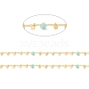 Natural Flower Amazonite Column Beaded Chains CHC-K012-02G-11-2