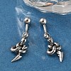 Snake 316 Surgical Stainless Steel Belly Button Rings/Earrings EJEW-G416-11AS-3