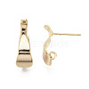 Brass Stud Earring Findings KK-N233-013-NF-3