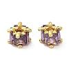 Brass Micro Pave Cubic Zirconia Beads KK-B142-03G-02-1