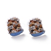 Acrylic Cat Stud Earrings with Platic Pins for Women EJEW-F293-04E-2