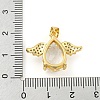 Rack Plating Brass Micro Pave Clear Cubic Zirconia Pendants ZIRC-L100-151G-01-3