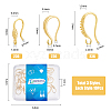 30Pcs 3 Style Rack Plating Brass Earring Hooks KK-DC0002-02-2