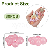 80Pcs Luminous Acrylic Beads OACR-PA0002-01-2