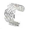 Titanium Steel Branch Open Cuff Bangles for Women BJEW-G719-01P-1