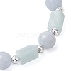 Natural Chalcedony Round Beaded Stretch Bracelets for Women BJEW-JB11137-04-4