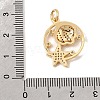 Brass Micro Pave Clear Cubic Zirconia Pendants CU-CBA6344-04G-3
