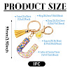 Alloy Resin Polygon Keychains KEYC-TADJ0002-03G-U-2