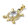 Rack Plating Real 18K Gold Plated Brass Micro Pave Cubic Zirconia Pendants KK-B084-06G-06-2