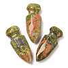 Natural Unakite Craved Sword Model Ornament DJEW-C019-02I-1