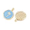 Brass Enamel Pendants KK-B157-15G-01-2