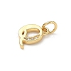 Brass Micro Pave Cubic Zirconia Charms KK-I382-03G-Q-2