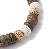 Natural Lava Rock & Wood Beads Bracelets BJEW-JB10977-4