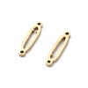 304 Stainless Steel Oval Connector Charms STAS-M111-04G-2