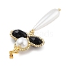 Glass Pearl Big Pendants PALLOY-MZ00384-04-4