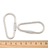 Non-Tarnish 304 Stainless Steel Screw Carabiner Lock Charms STAS-C092-06P-3