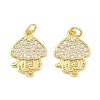 Brass Micro Pave Cubic Zirconia Pendants KK-D005-06B-G-1