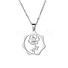 Non-Tarnish 304 Stainless Steel Pendant Necklaces PW-WG57218-05-1