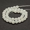 Faceted Natural White Jade Beads Strands G-F448-10mm-2