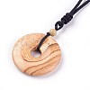 Adjustable Natural Picture Jasper Pendant Necklaces NJEW-A125-C03-2