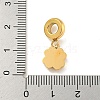 Ion Plating(IP) 304 Stainless Steel European Dangle Charms STAS-U005-41G-3