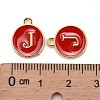 Golden Plated Alloy Enamel Charms ENAM-S118-03J-3