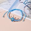 Big Evil Eye Braided Bead Bracelet BJEW-JB07109-05-2