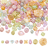 4Bags Frosted Transparent Acrylic Beads OACR-ME0001-42-1