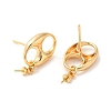 Brass Stud Earring Findings KK-P239-05G-2