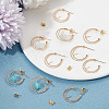 Beebeecraft 10Pcs Brass Ring Stud Earring Findings KK-BBC0007-72-4