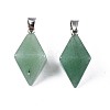 Natural Green Fluorite Pendants G-N326-107E-2