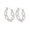 Non-Tarnish 304 Stainless Steel Oval Wrap Hoop Earrings for Women EJEW-I267-10P-1