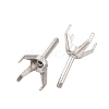 304 Stainless Steel Stud Earring Findings STAS-B091-02C-07P-2