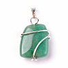 Natural Green Aventurine Pendants G-I220-D03-2