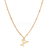 1Pc Brass Chain & 304 Stainless Steel Letter Pendant Necklaces NJEW-LP0001-35Y-G-1