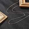 1mm Rack Plating Brass Cable Chain Adjustable Slider Necklaces for Women Men MAK-L044-03RG-3