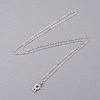 Brass Cable Chain Necklaces SW028-05-S-2