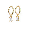 Real 18K Gold Plated 925 Sterling Silver Dangle Hoop Earrings for Women SY2365-8-1