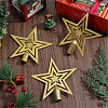 Star Plastic Christmas Tree Topper Ornaments AJEW-WH20004-17D-4