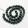 Natural Chrysocolla and Lapis Lazuli Beads Strands G-P281-03-4mm-2