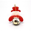 Christmas Theme Santa Claus Cloth Pendant Decorations HJEW-SZC0004-13-2