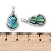 Brass Micro Pave Clear Cubic Zirconia Pendants KK-Q030-08P-2