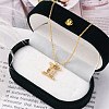 925 Sterling Silver Colorful Cubic Zirconia Constellation Pendant Cable Chain Necklaces for Women STER-R009-01G-04-1