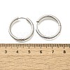 304 Stainless Steel Micro Pave Clear Cubic Zirconia Huggie Hoop Earrings EJEW-C096-01H-P01-3