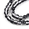 Baking Paint Transparent Glass Beads Strands DGLA-N011-6mm-10-3