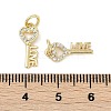 Rack Plating Brass Micro Pave Cubic Zirconia Pendants KK-H509-05G-3