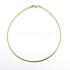 Casual Style 304 Stainless Steel Snake Chain Choker Necklaces STAS-O037-05G-1